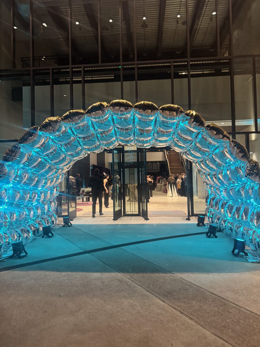 Elegant balloon installation for Austin Symphony event Austin Texas