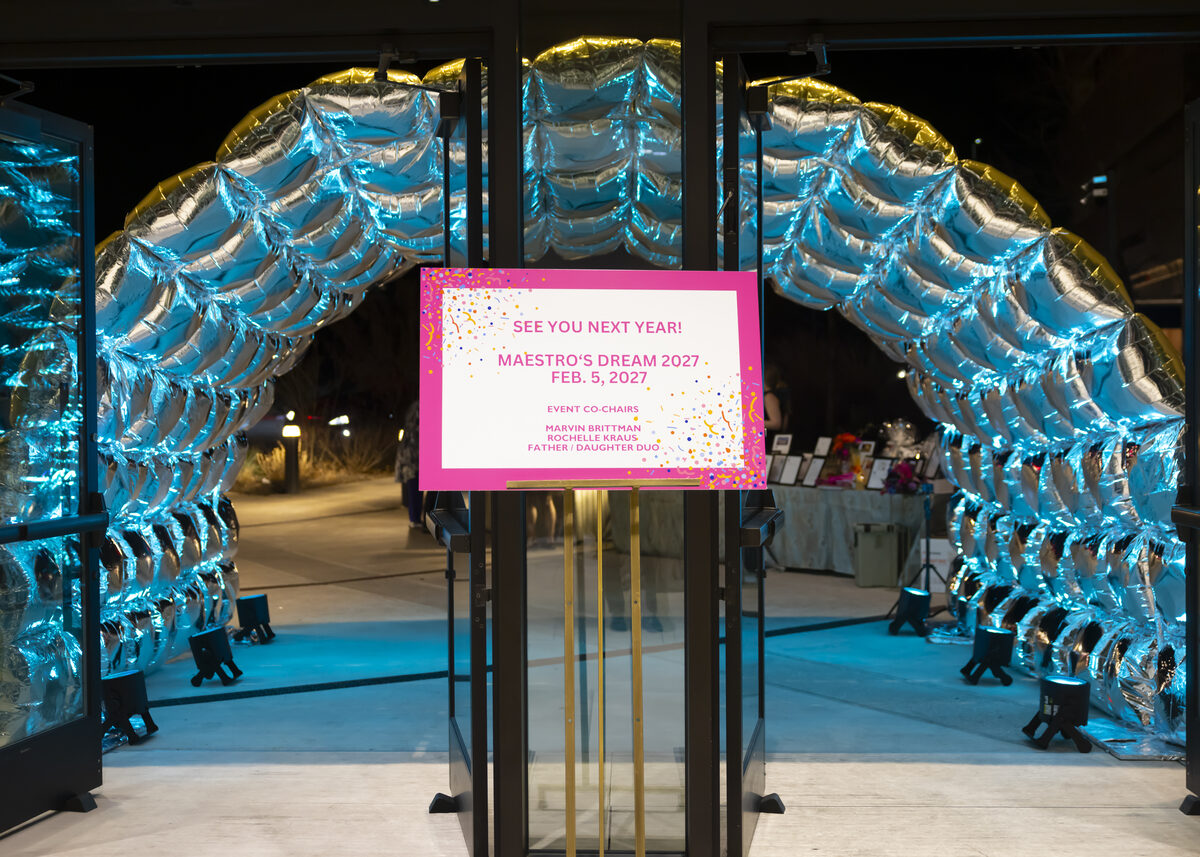 Custom balloon arch for Austin Symphony Orchestra event in Austin TX