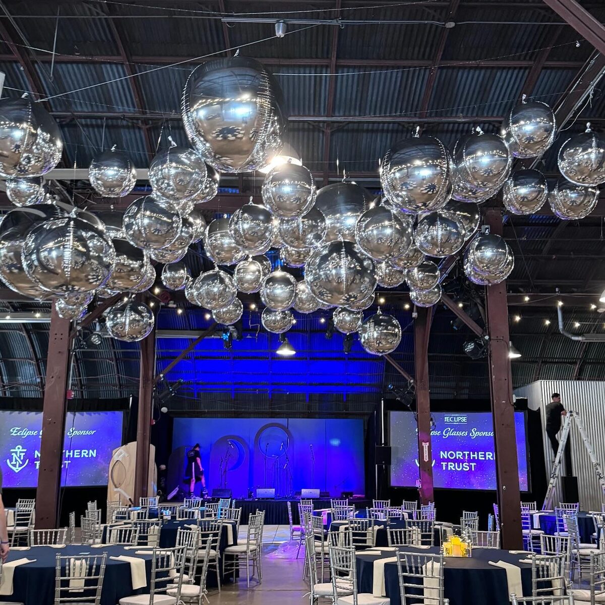 Balloon décor display for Austin Symphony Orchestra Austin TX