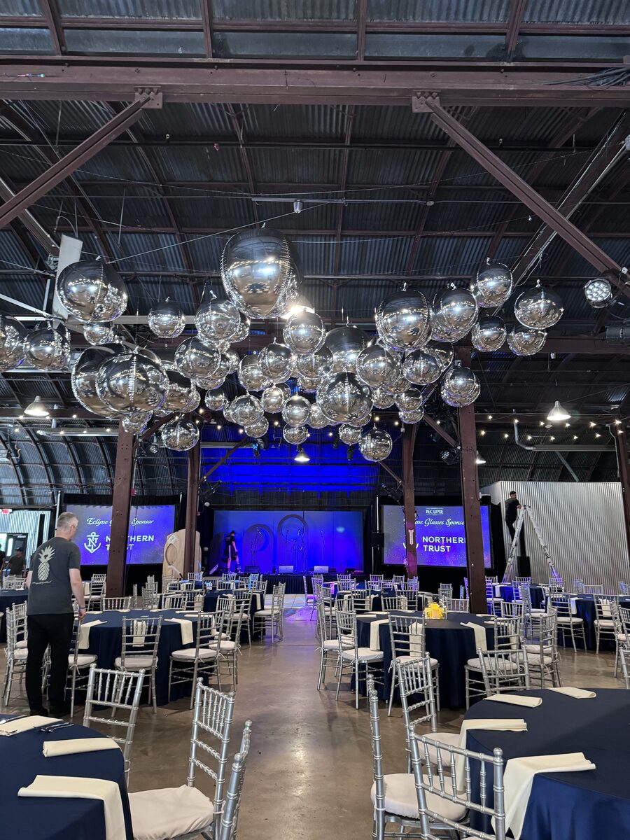 Event balloon backdrop for Austin Symphony in Austin TX
