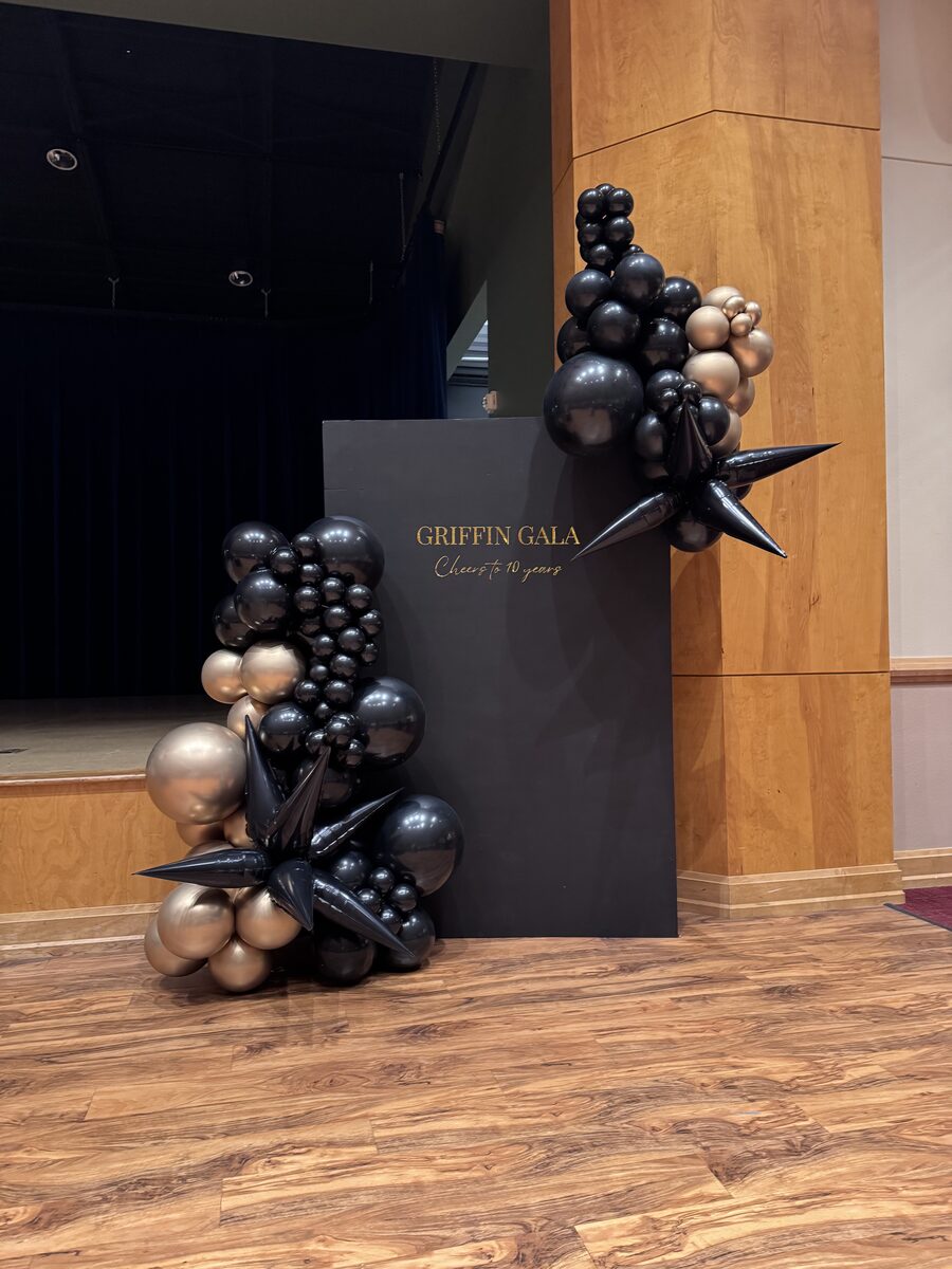 Balloon backdrop for Great Hearts Schools gala event in San Antonio