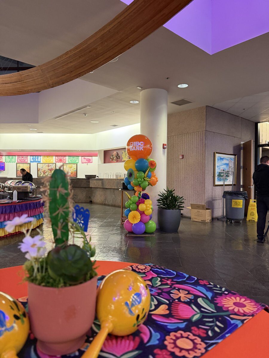 Balloon installation for IBC Bank San Antonio Fiesta corporate celebration