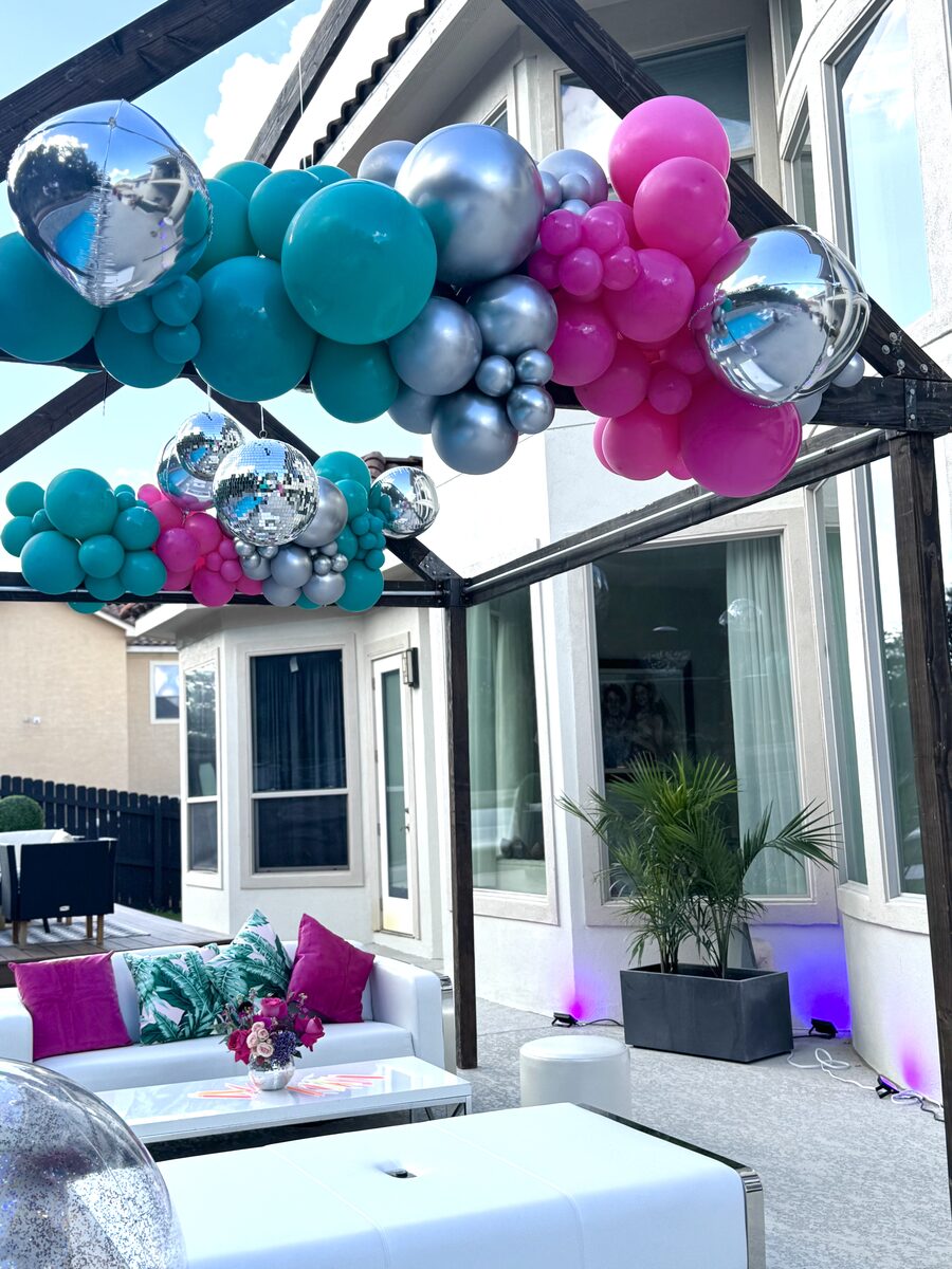 Custom balloon arch for party planner event in San Antonio Texas