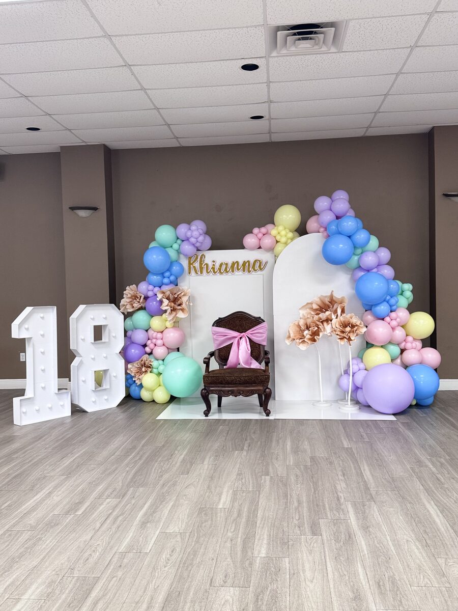 Balloon décor for event planner celebration in San Antonio TX
