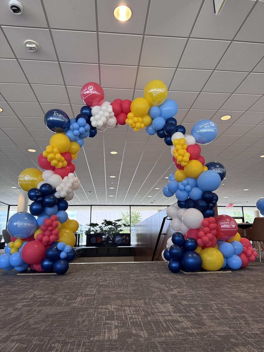 Balloon column display for Texas Mutual corporate event San Antonio