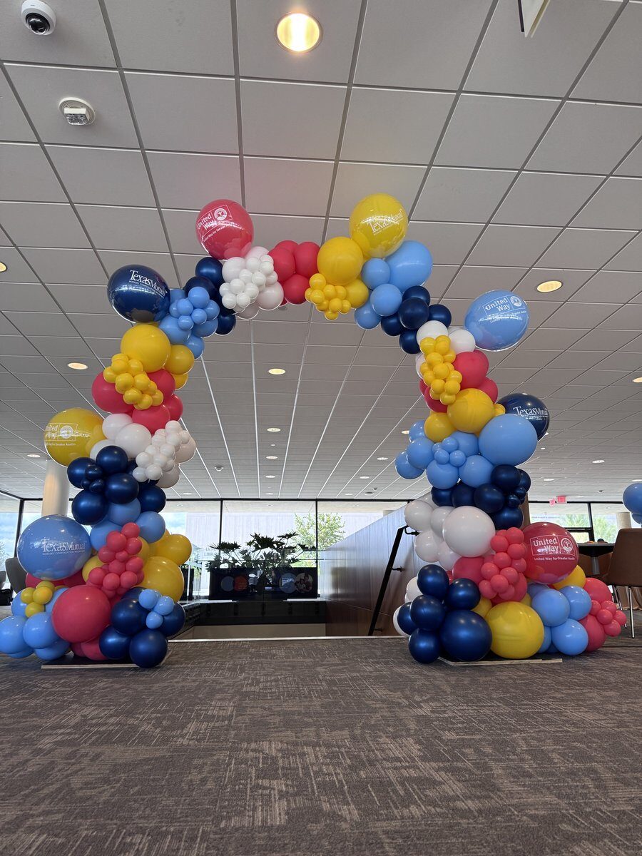 Custom balloon installation for Texas Mutual corporate event San Antonio Texas